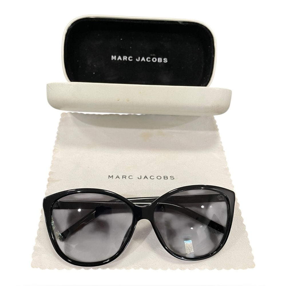 MARC JACOBS MARC 69 Sunglasses 807WJ  58-14-135 Polarized Black Cat Eye